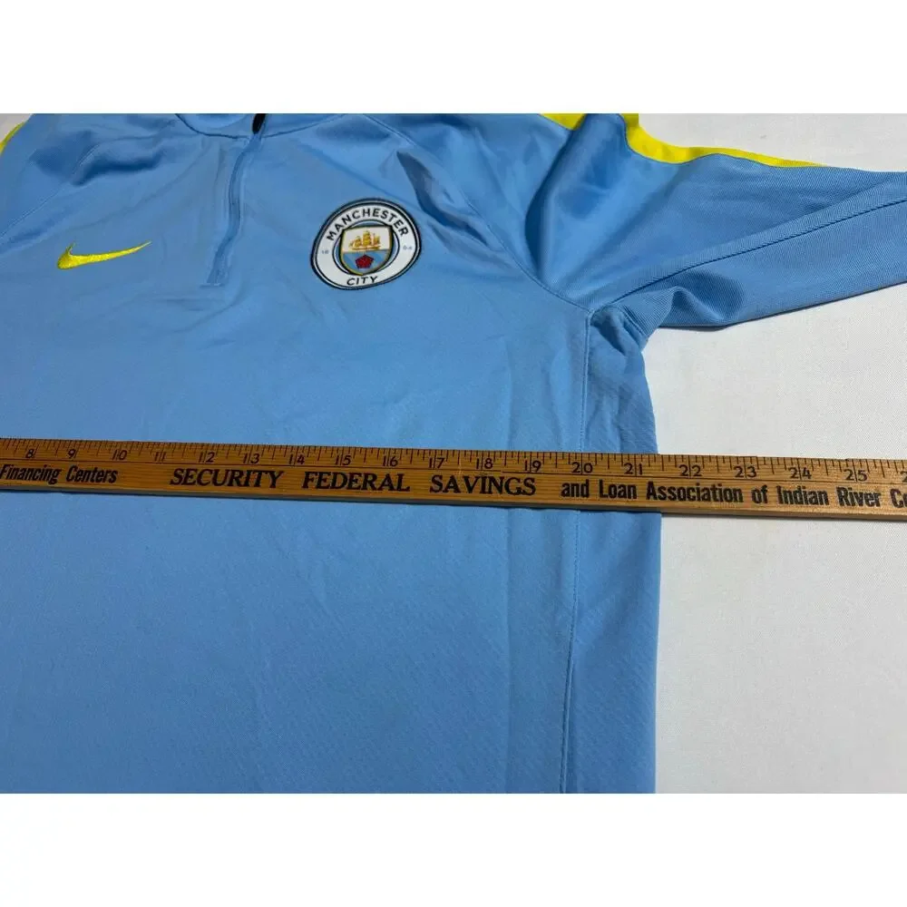Vintage Manchester City Nike Team Jacket Blue Yellow Men's Large